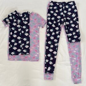 Joe Fresh Navy and Lavender Kids Pajama Set sizes 10/12 and 14